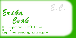 erika csak business card